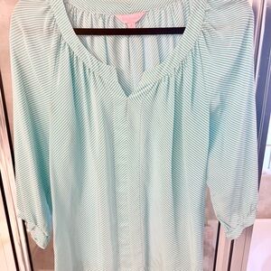 Lilly Pulitzer Mint Striped Tunic Top